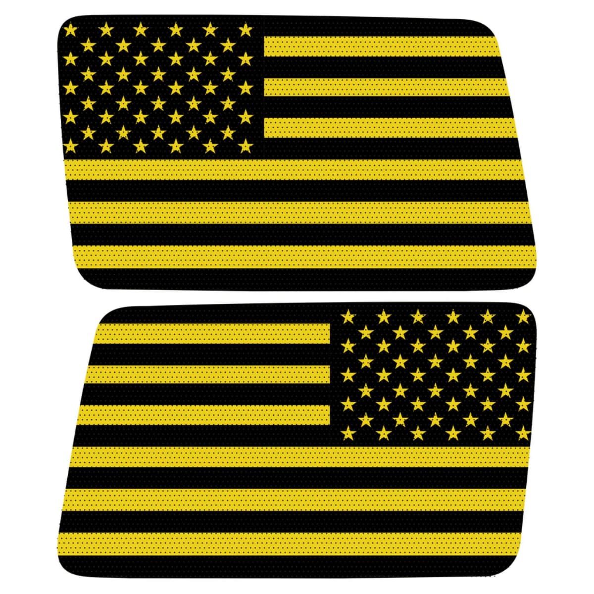 Black And Yellow American Flag Decal For Jeep Wrangler