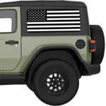 Black And White American Flag Decal For Jeep Wrangler