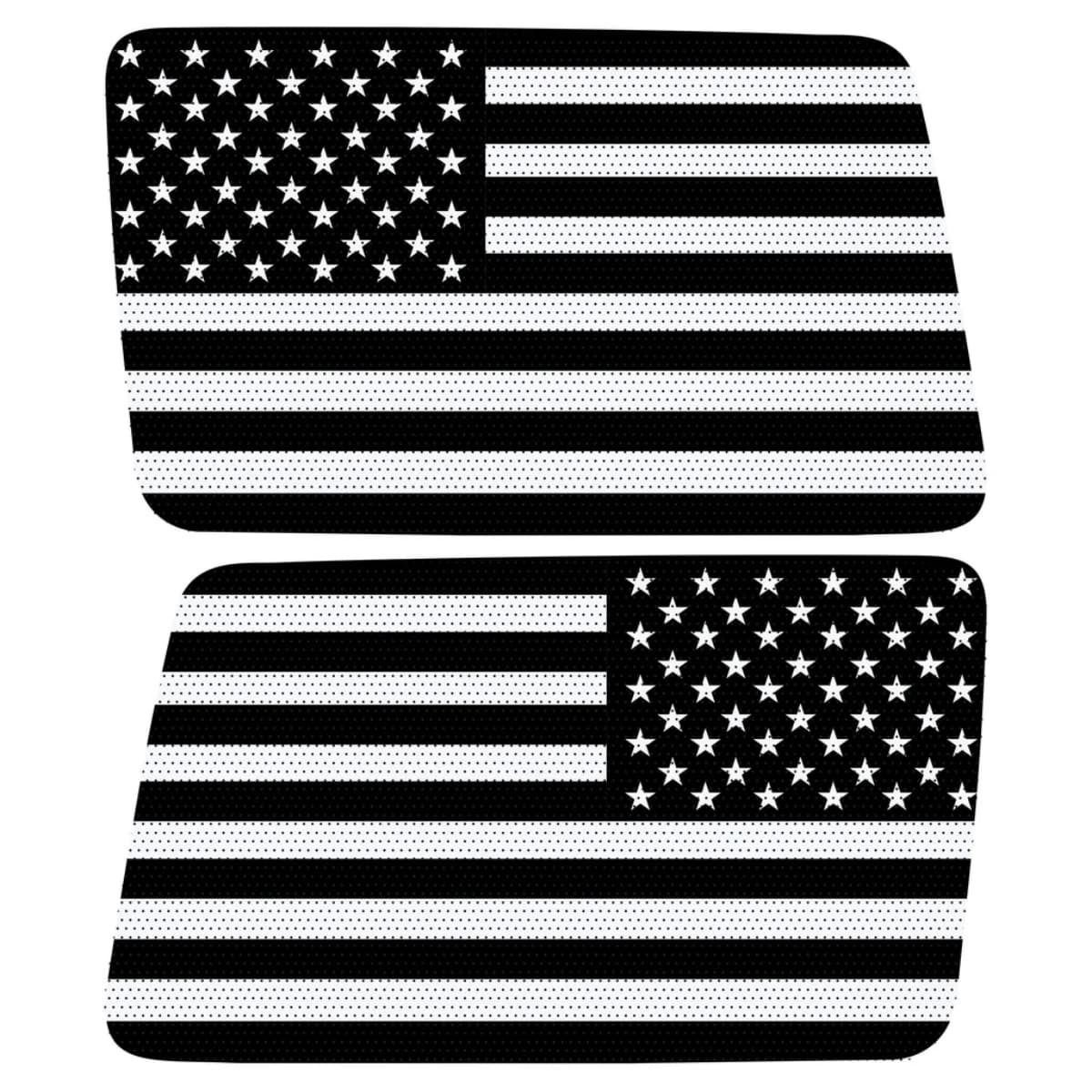 Black And White American Flag Decal For Jeep Wrangler