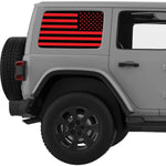 Black And Red American Flag Decal For Jeep Wrangler
