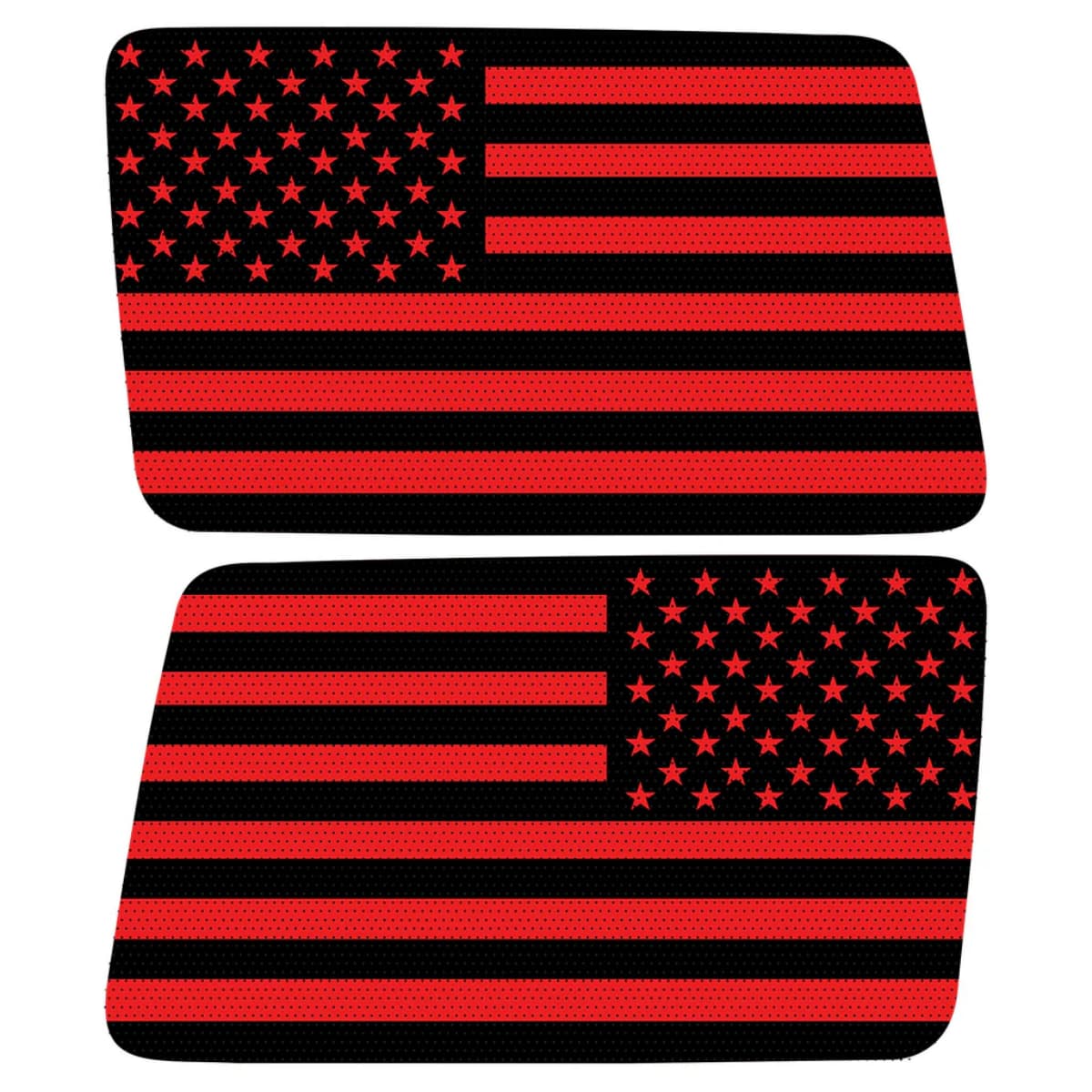 Black And Red American Flag Decal For Jeep Wrangler