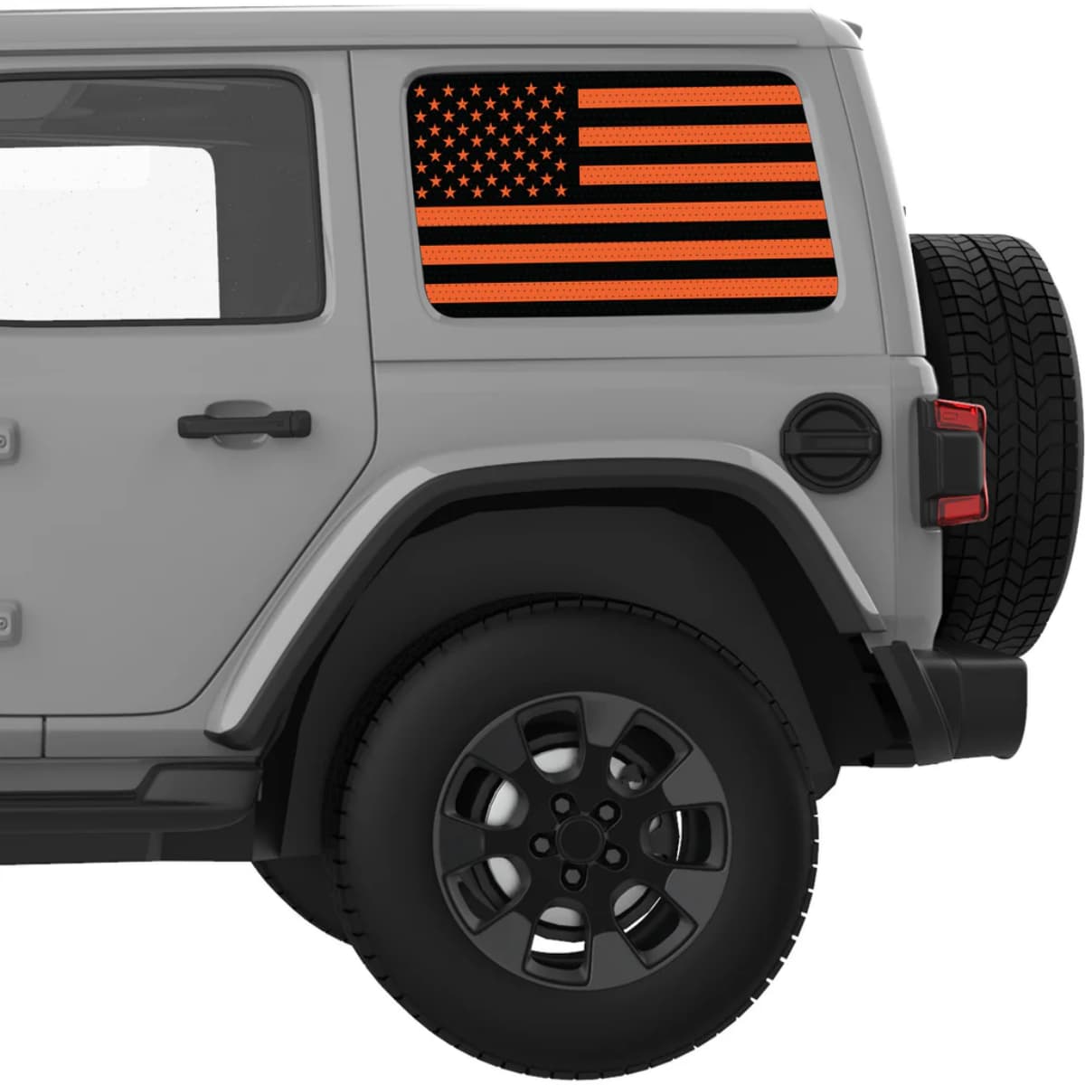 Black And Orange American Flag