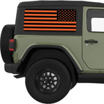 Black And Orange American Flag