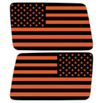 Black And Orange American Flag