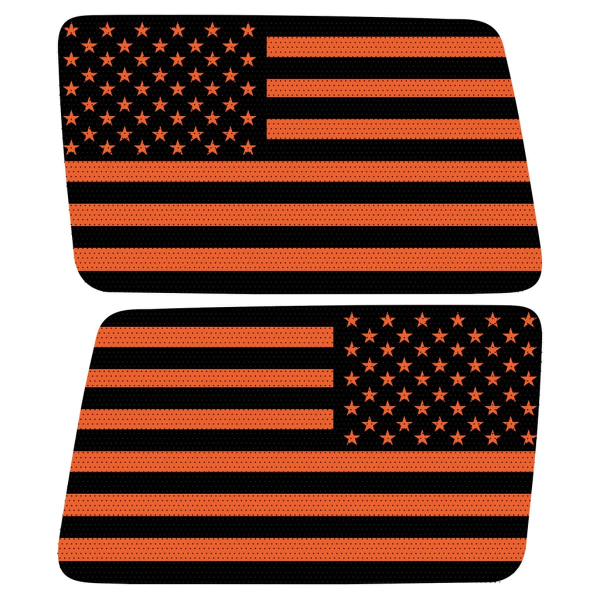 Black And Orange American Flag