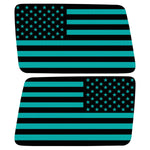 Black And Light Blue American Flag Decal For Jeep Wrangler