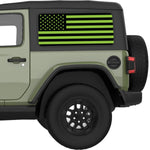 Black And Green American Flag Decal For Jeep Wrangler