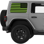 Black And Green American Flag Decal For Jeep Wrangler