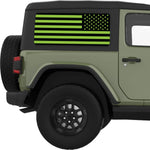 Black And Green American Flag Decal For Jeep Wrangler