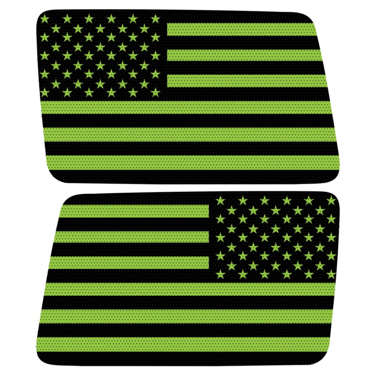 Black And Green American Flag Decal For Jeep Wrangler
