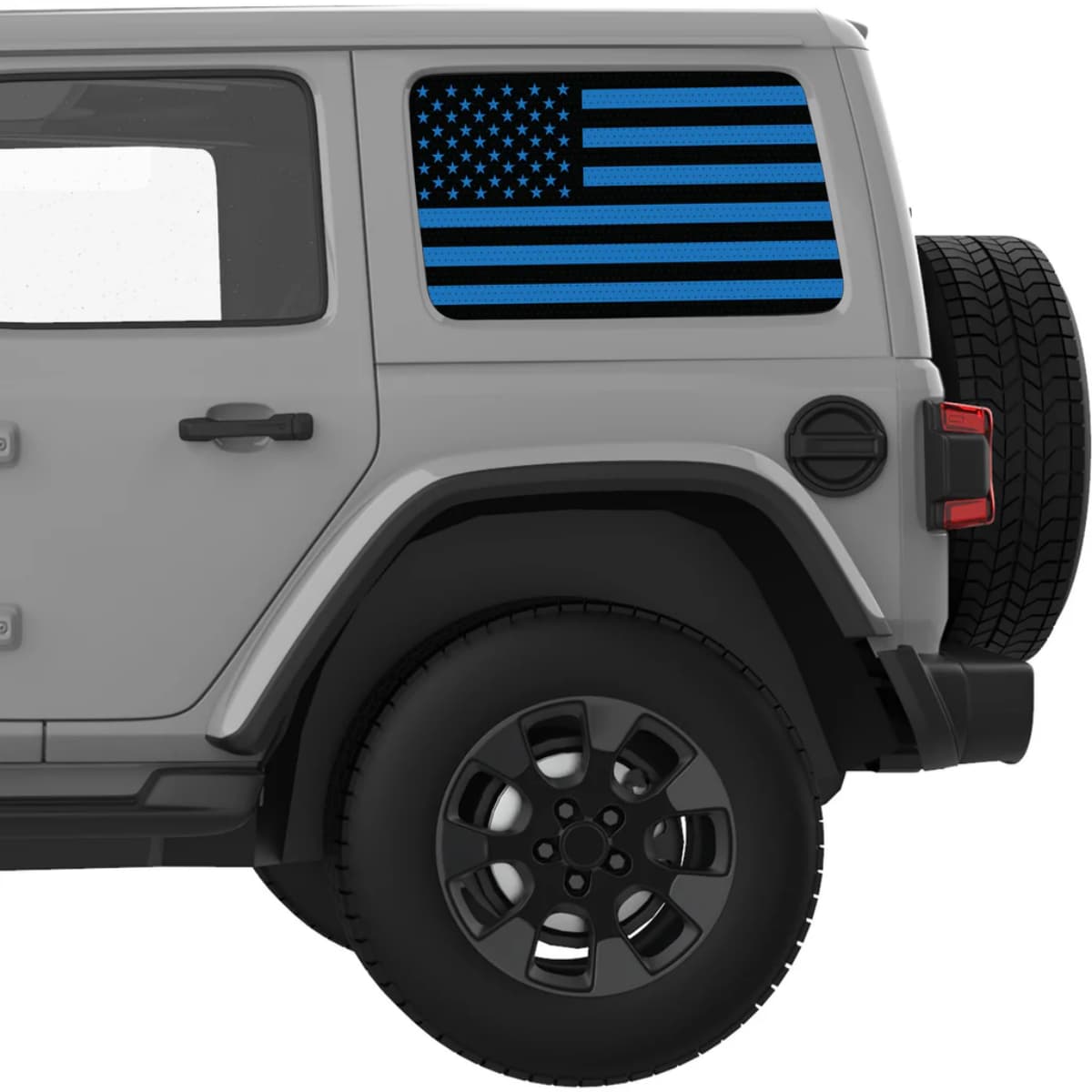 Black And Blue American Flag Decal For Jeep Wrangler
