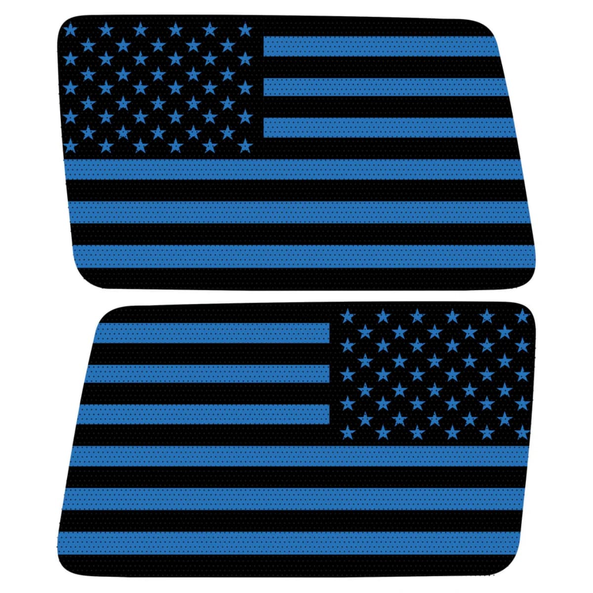 Black And Blue American Flag Decal For Jeep Wrangler