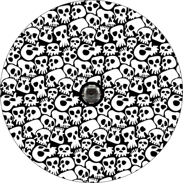 Pattern of Skulls Spare Tire Cover - Jeep, Bronco, RV, Camper & More