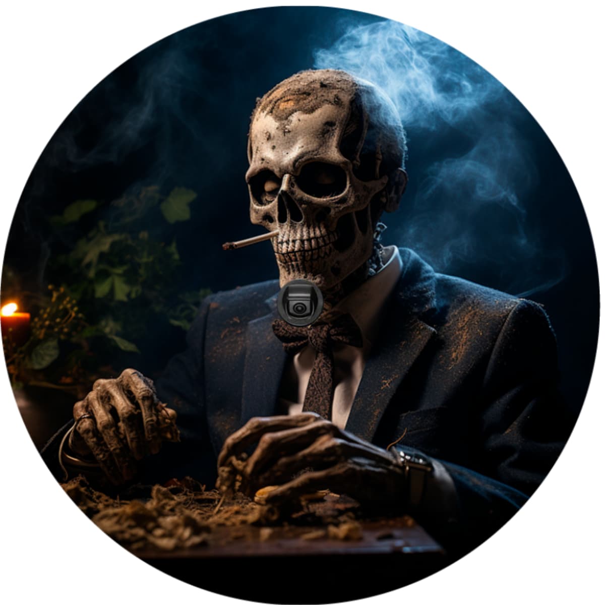 Suit Skull Smoker Spare Tire Cover