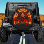 Volunteer Firefighter Orange Shield Spare Tire Cover