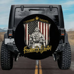Freedom or Death Soldier + American Flag Spare Tire Cover