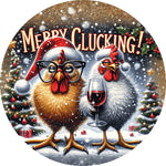 Holiday Golden Sparkle Wine Drinking Chicken Spare Tire Cover - Jeep, Bronco, RV, Camper & More