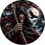 Grim Reaper Scythe Dark Gothic Spare Tire Cover - Jeep, Bronco, RV, Camper & More