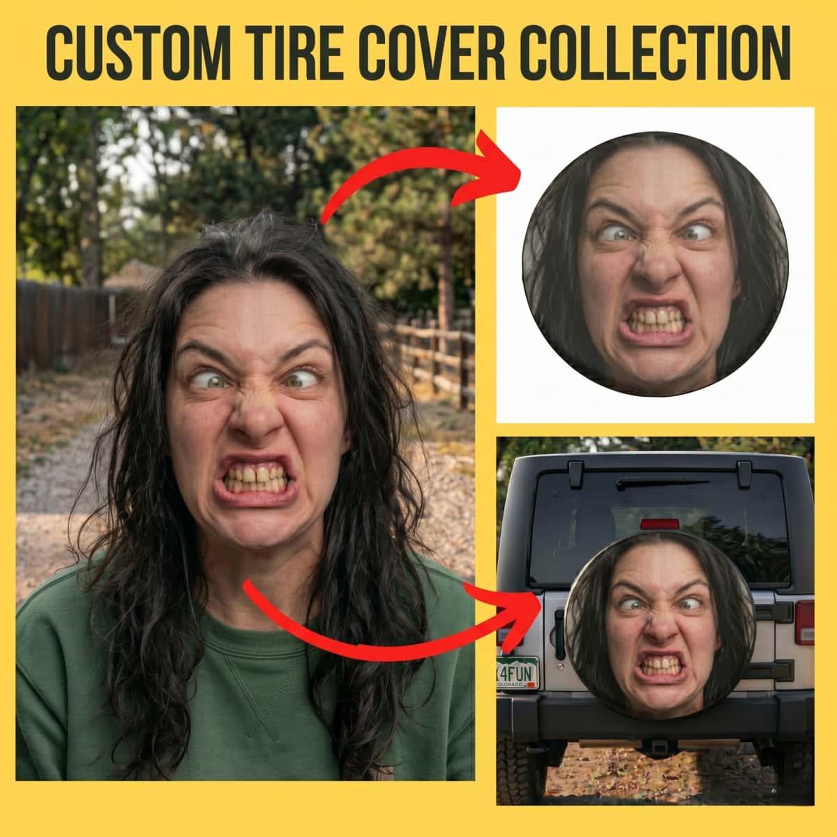 The Ultimate Prank Gift: Your Friend's Face on Your Jeep!