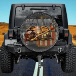 Firefighter Gear Up American Flag Spare Tire Cover