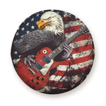 USA Flag Eagle Rocker Red Electric Guitar Spare Tire Cover
