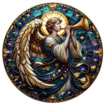 Stained Glass Celestial Angel Spare Tire Cover - Jeep, Bronco, RV, Camper & More