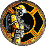 Maltese Cross Firefighter Profile Spare Tire Cover