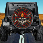 Firefighter Skull First In Last Out Spare Tire Cover