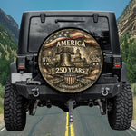 USA 250th Anniversary Spare Tire Cover - 1776-2026 Bronze Art