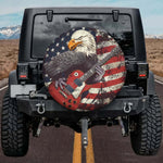 USA Flag Eagle Rocker Red Electric Guitar Spare Tire Cover