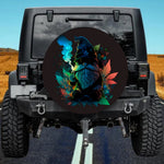 Mystic Forest Gnome Spare Tire Cover - Moody Smoke & Leaf Art