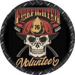 Volunteer Firefighter Skull Spare Tire Cover