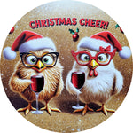 Holiday Country Farmhouse Christmas Cheer Chicken Spare Tire Cover - Jeep, Bronco, RV, Camper & More