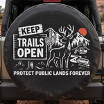 Keep Trails Open Deer Spare Tire Cover