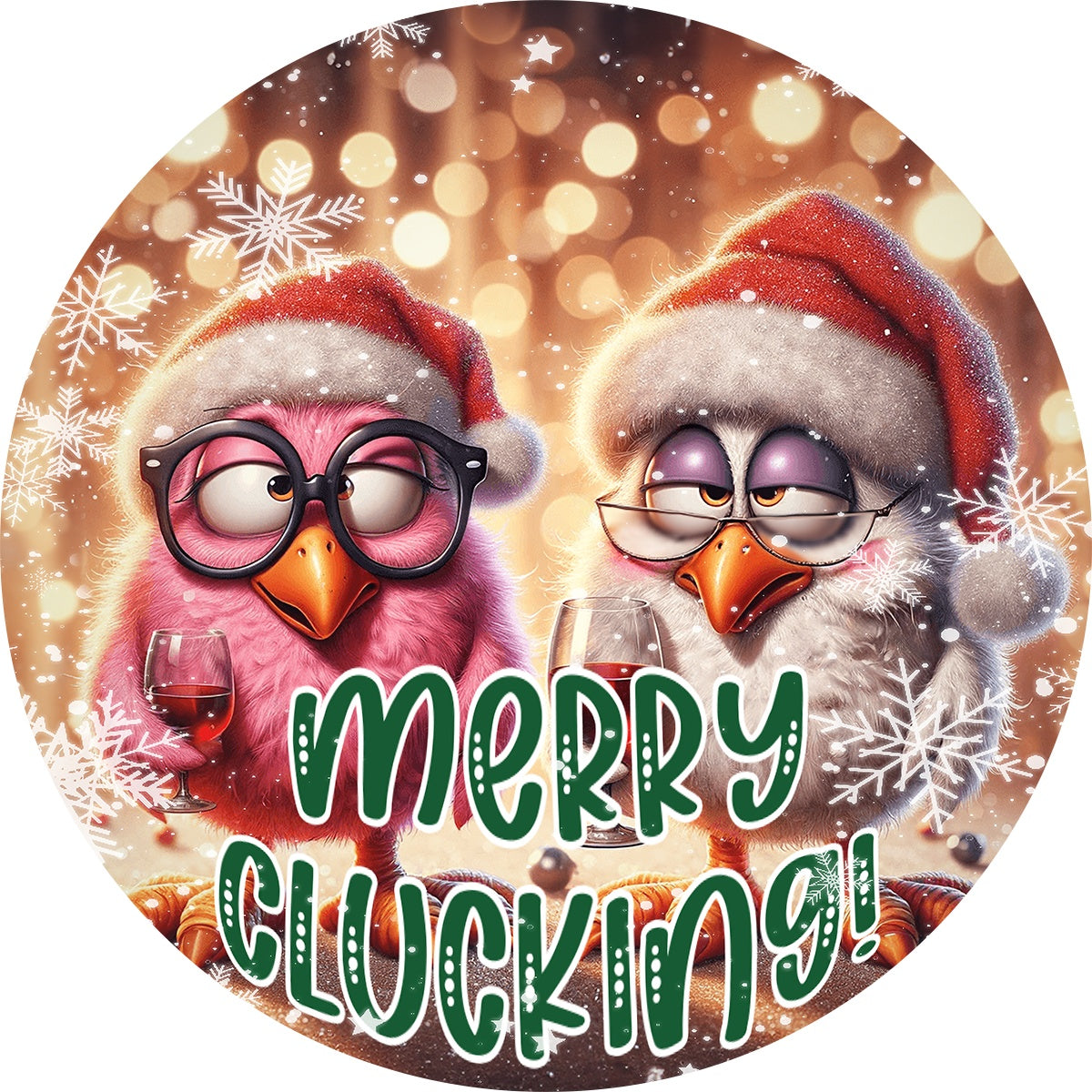 Holiday Country Farmhouse Pink Fluffy Chicken Spare Tire Cover - Jeep, Bronco, RV, Camper & More