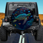 Vibrant Sea Turtle Art Spare Tire Cover