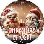 Holiday Country Farmhouse Sparkle Wine Chicken Spare Tire Cover - Jeep, Bronco, RV, Camper & More