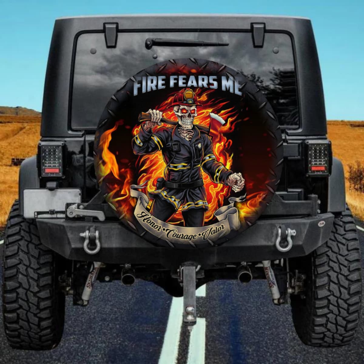 The Valor Sentinel Badge Spare Tire Cover