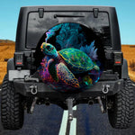Trippy Sea Turtle with Mystic Smoke Custom Spare Tire Cover