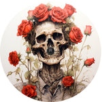 Rose Skull Spare Tire Cover