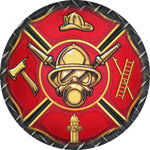 Golden Firefighter Maltese Cross Spare Tire Cover
