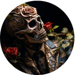 Gilded Rose Skull Spare Tire Cover