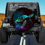 Trippy Smoke Sea Turtle Spare Tire Cover
