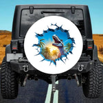 The Sunrise Titan 3D Rip-Out T-Rex Tropical Blue Spare Tire Cover