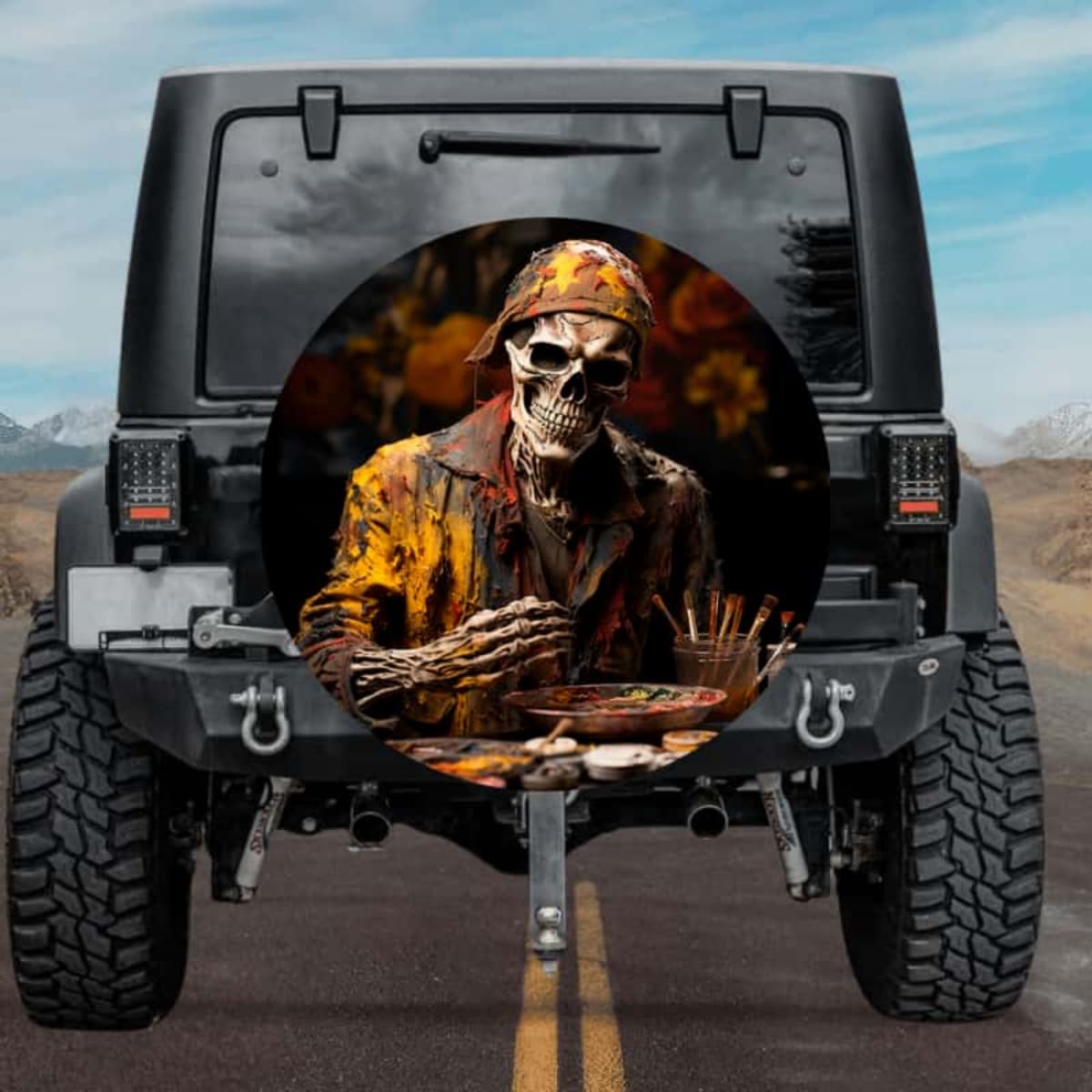 Vivid Decay Canvas Spare Tire Cover