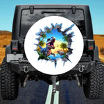 The Island Beast 3D Rip-Out T-Rex Tropical Oasis Spare Tire Cover