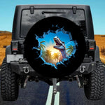The Sunrise Titan 3D Rip-Out T-Rex Tropical Blue Spare Tire Cover