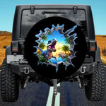 The Island Beast 3D Rip-Out T-Rex Tropical Oasis Spare Tire Cover