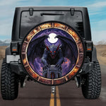 Gothic Stone Gargoyle Cathedral Crimson Eye Stained Glass Spare Tire Cover