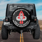 Fort Bragg Home of the Airborne Special Operations Spare Tire Cover for Jeep Bronco - black